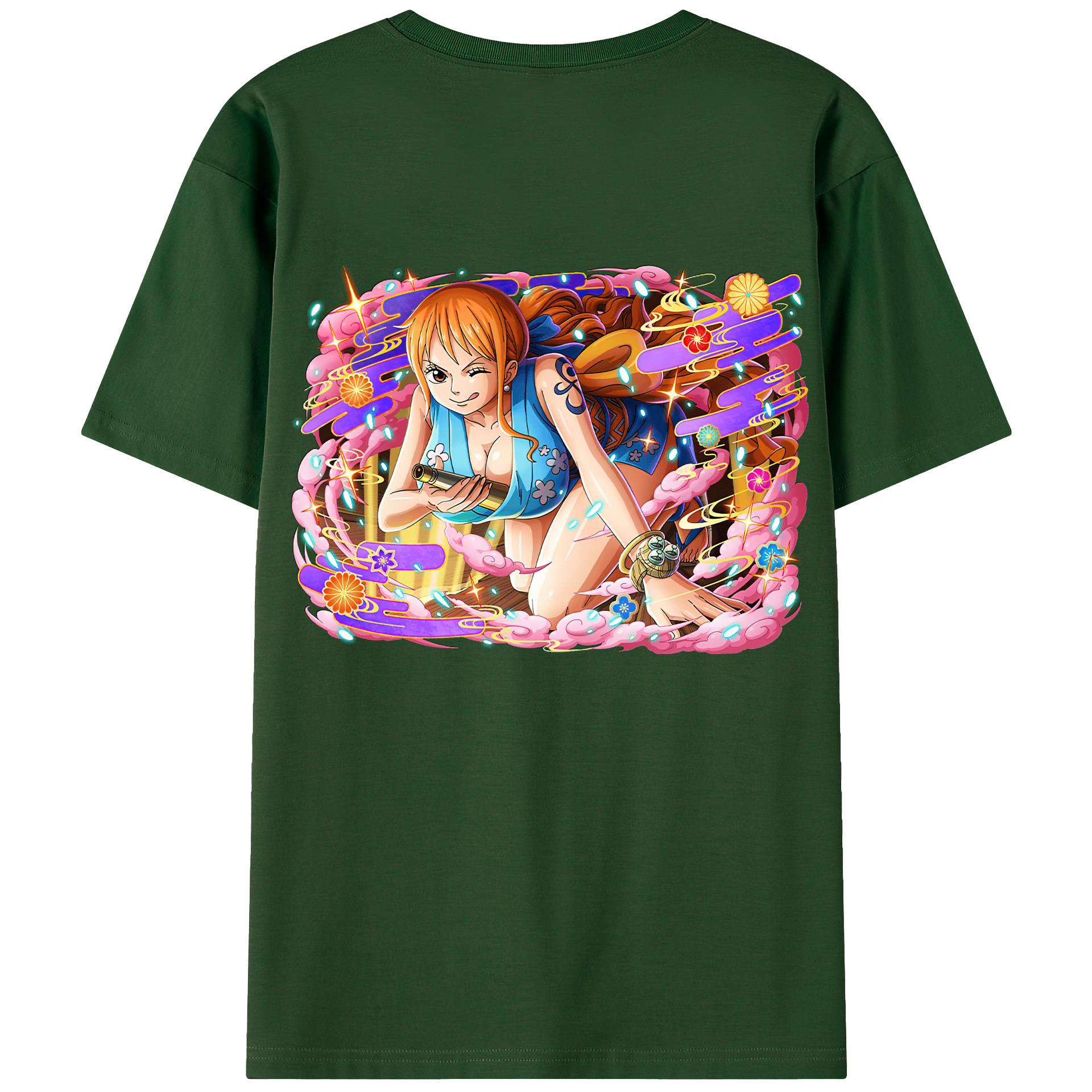 ワンピース ナミ ONE PIECE Nami 綿100％半袖Tシャツ（背面プリント）